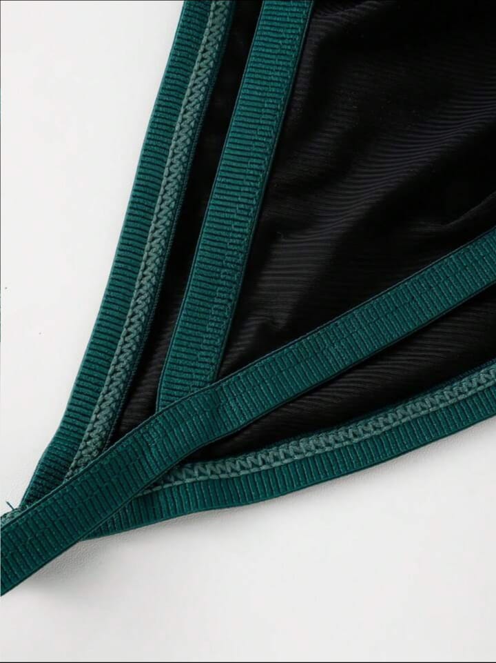 FANDY Men's Sexy Solid Color Mesh Adjustable Thong Underwear